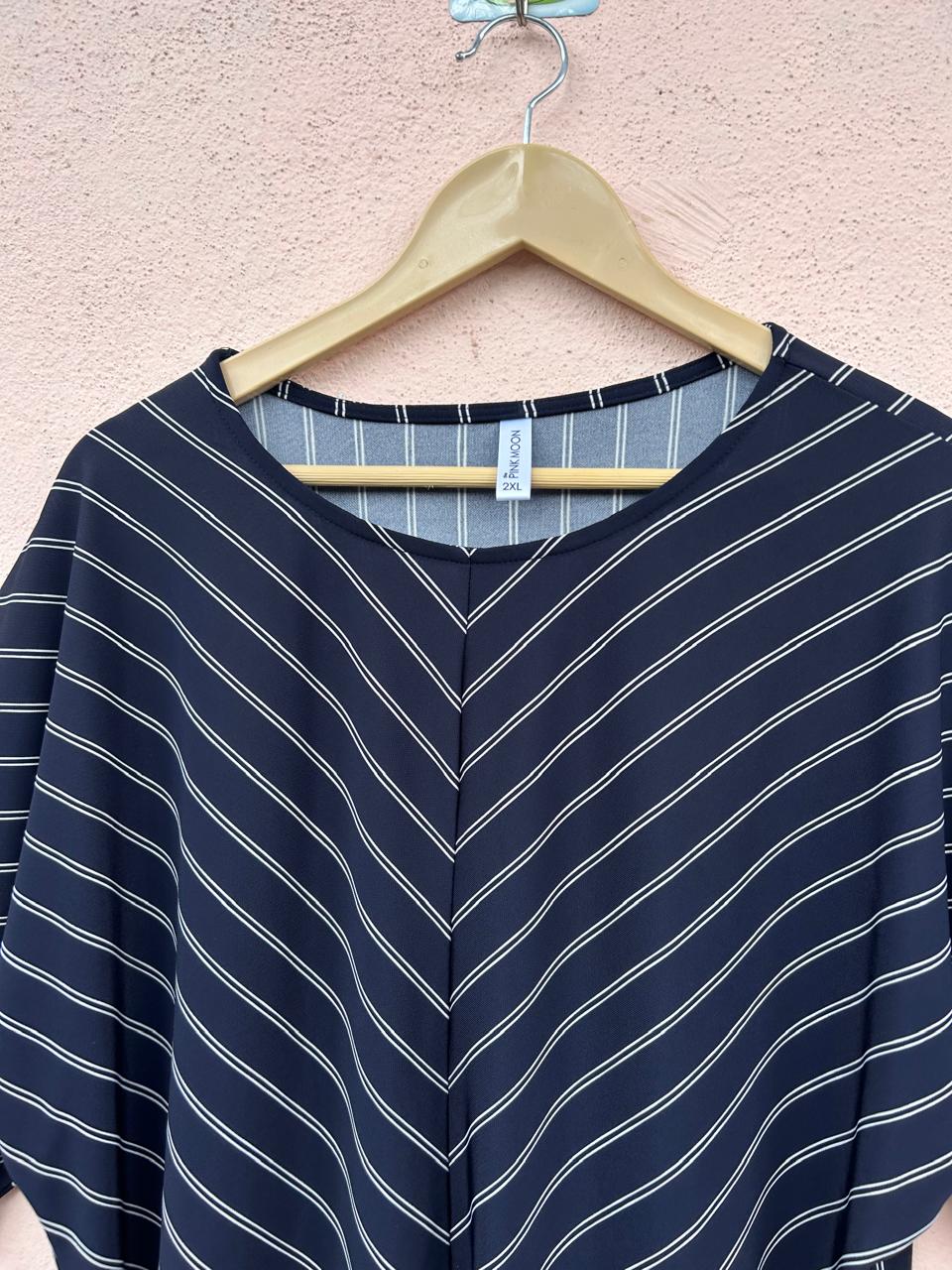 Blue Striped Top