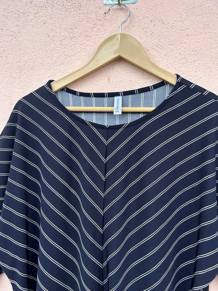 Blue Striped Top