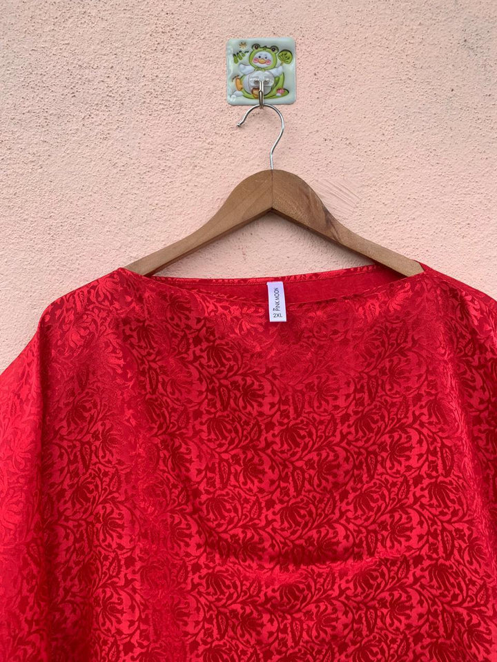 Red Satin Kaftan