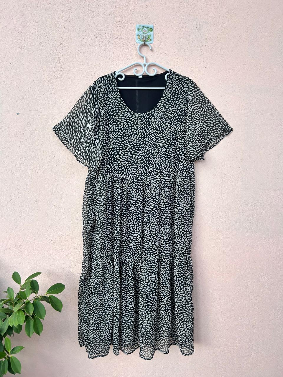 V-Neck Dot Dress