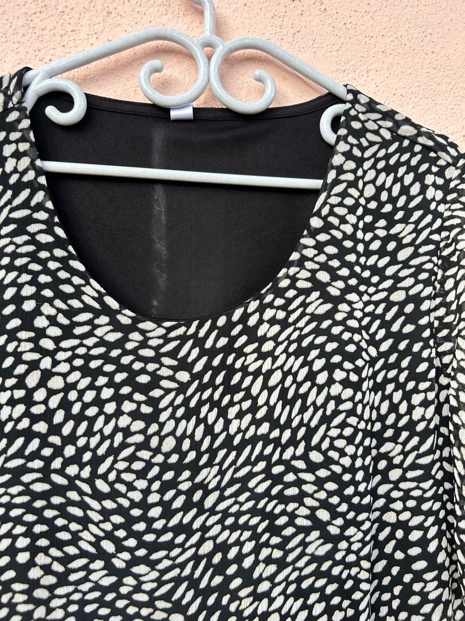 V-Neck Dot Dress