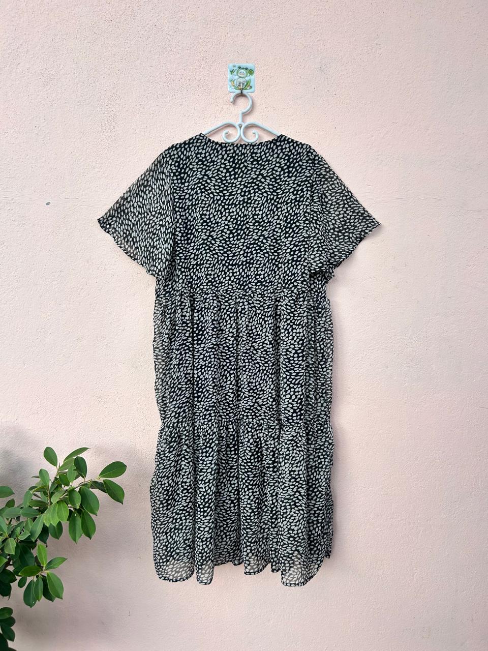 V-Neck Dot Dress