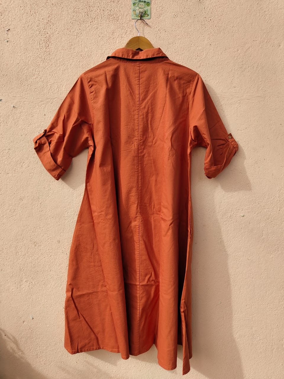 Rust collar dress