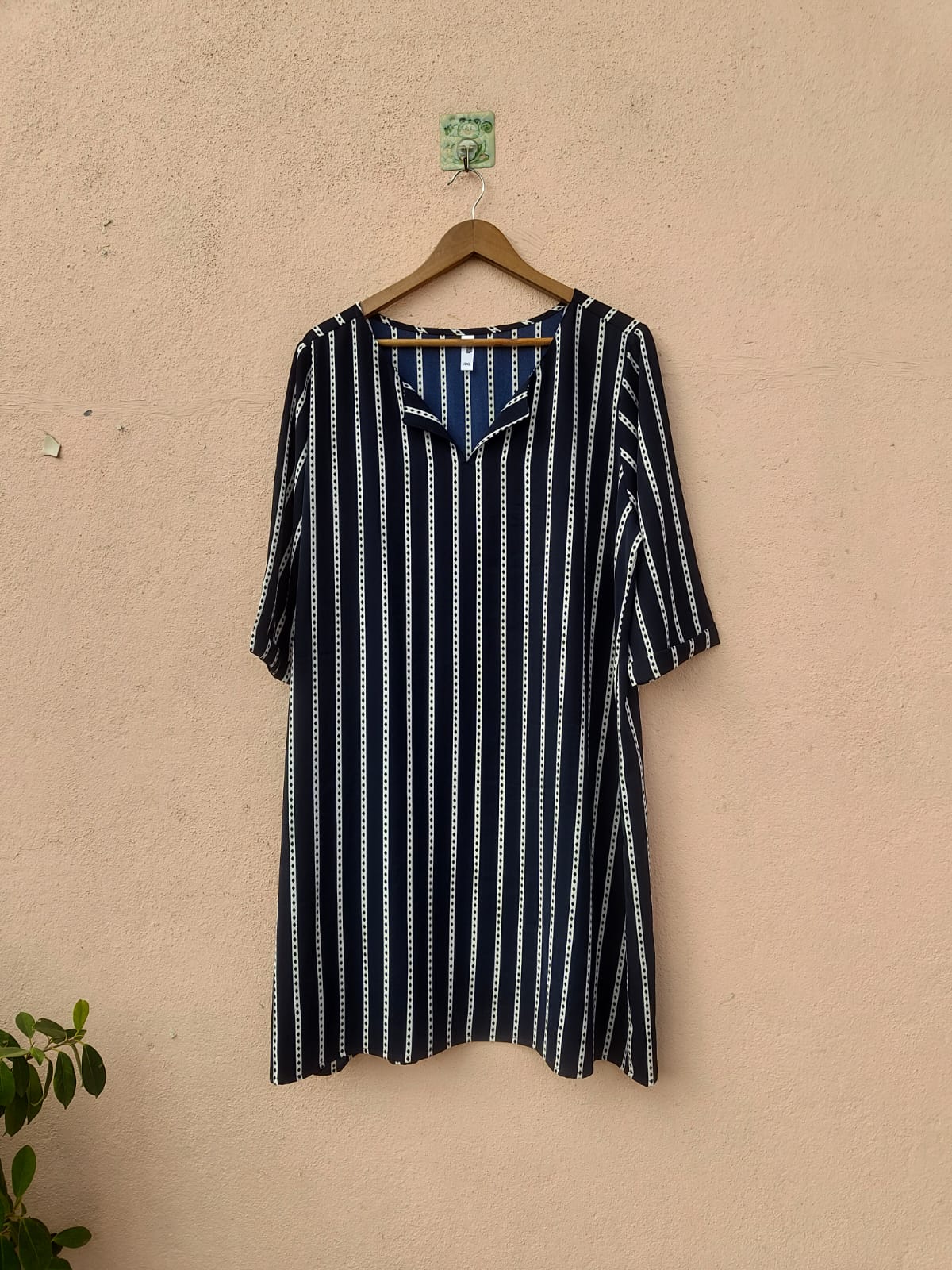 Navy Stripe Printed Dress