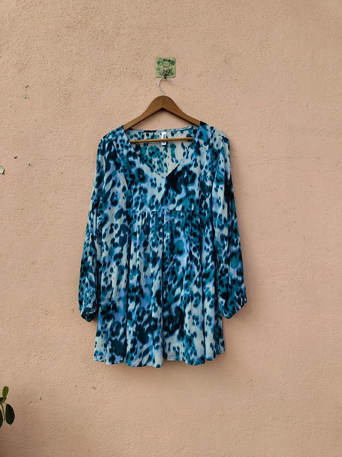 Multicolored Printed V-Neck Tunic