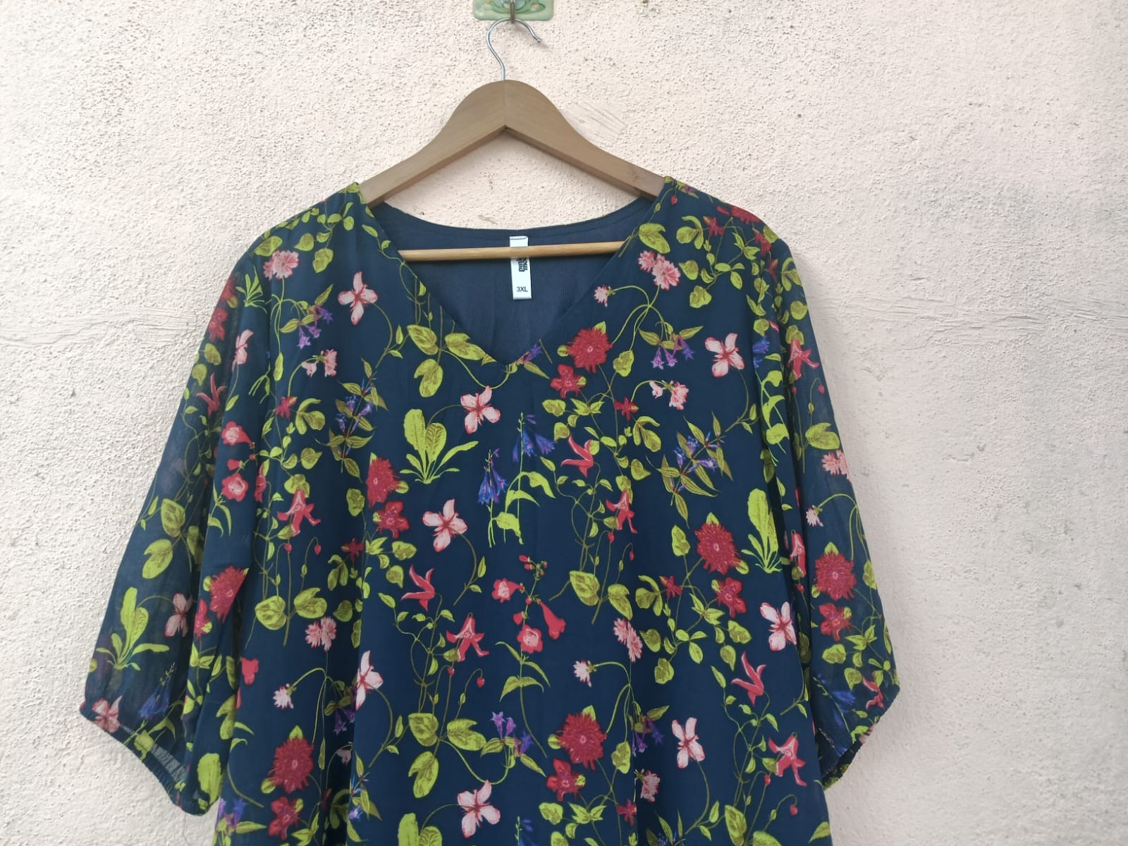 Navy Blue floral Dress