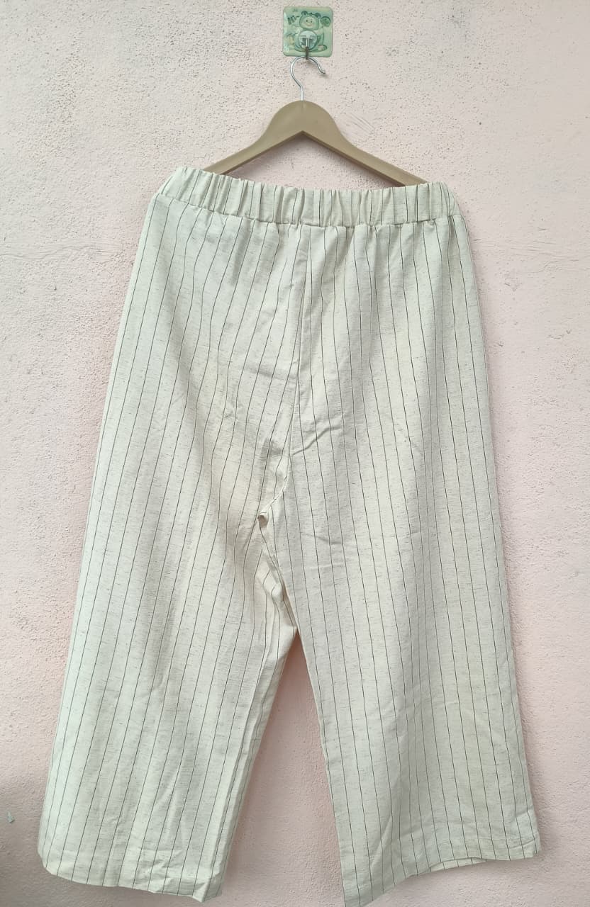 Off White Striped Palazzo