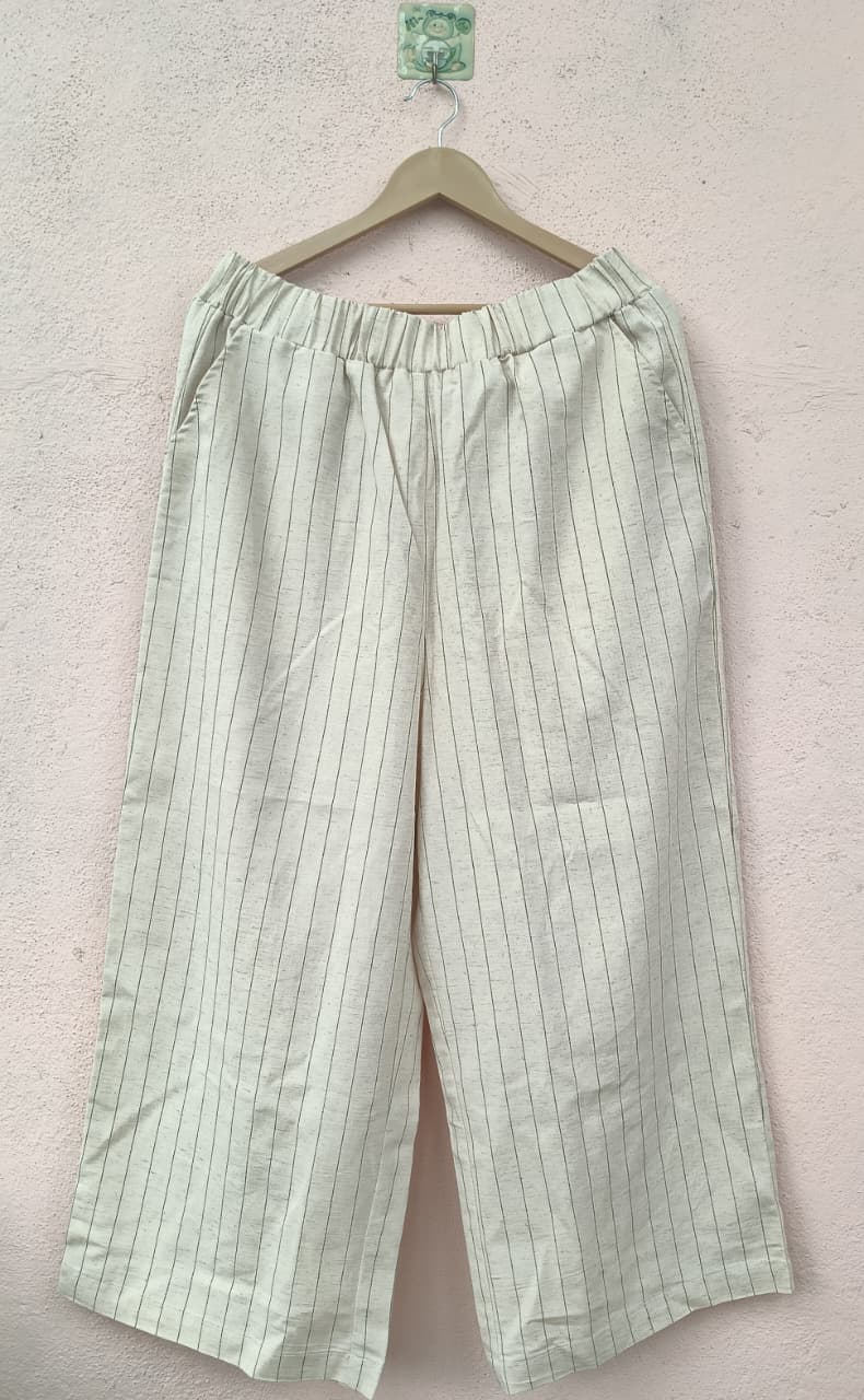 Off White Striped Palazzo