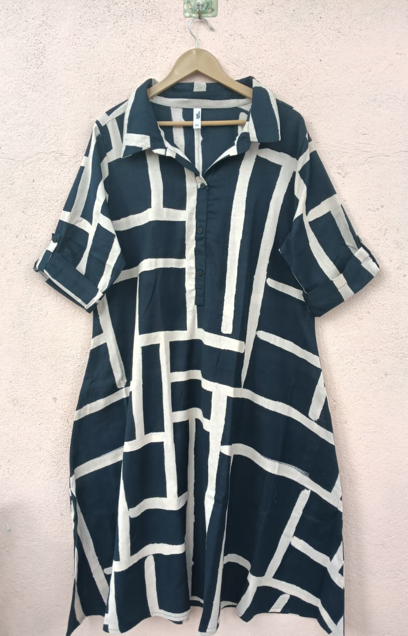 Navy Shirt Dress