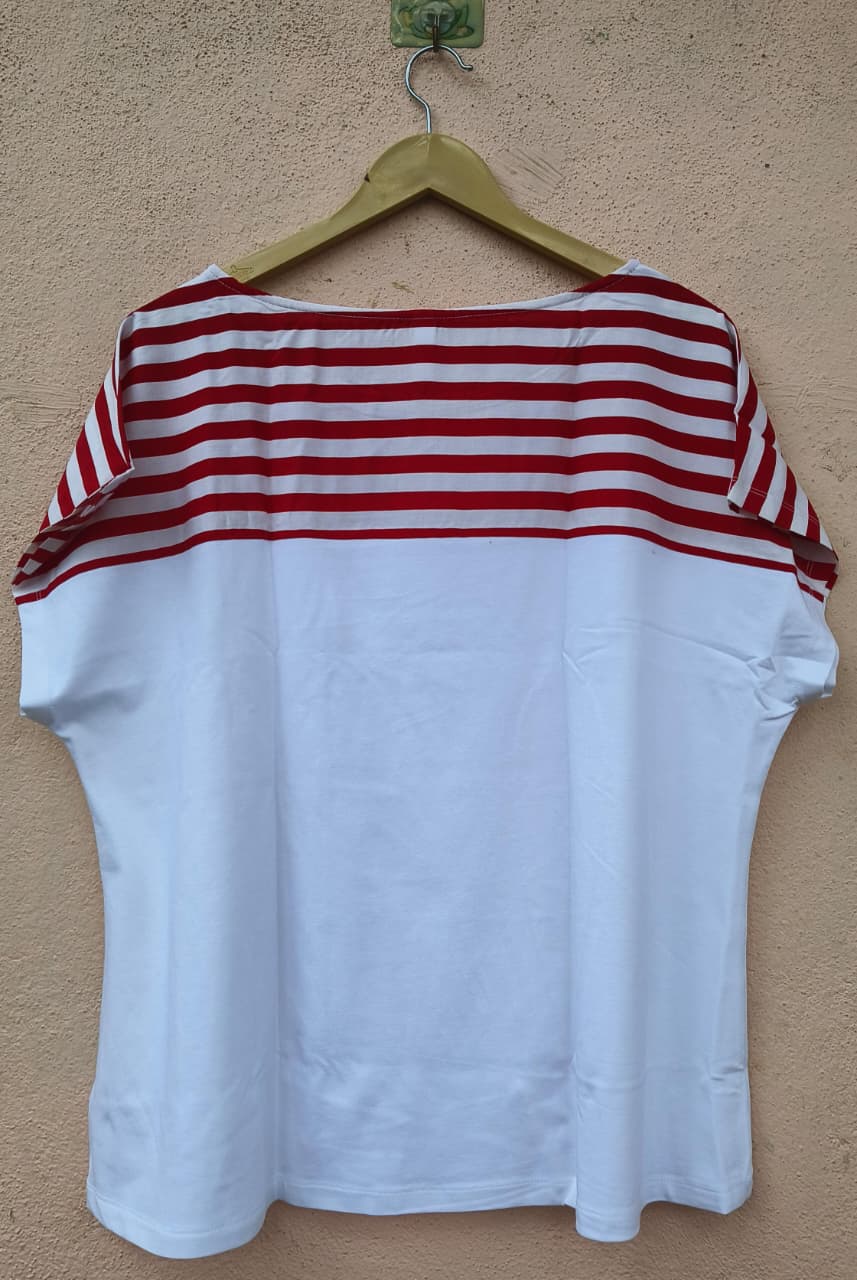 White and Red Tshirt
