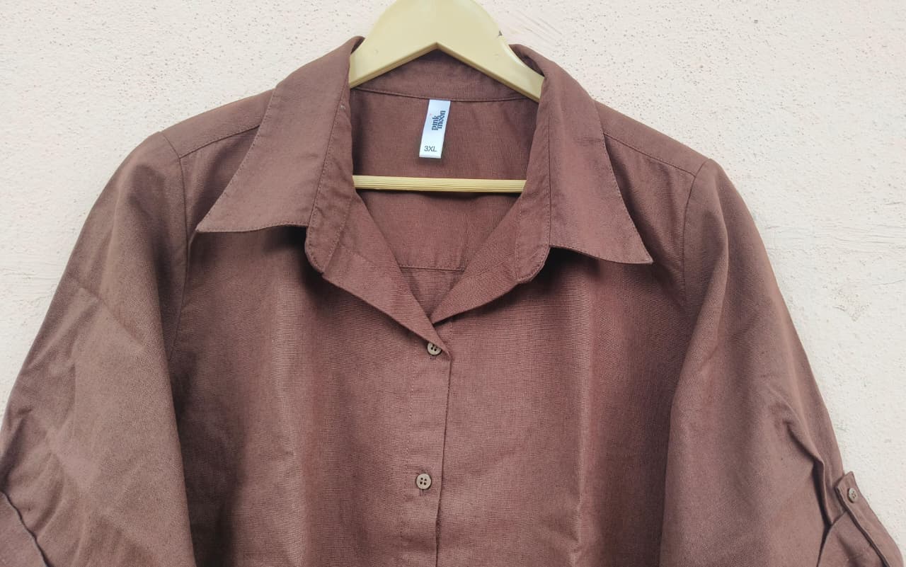 Classic Brown Button-Down Shirt