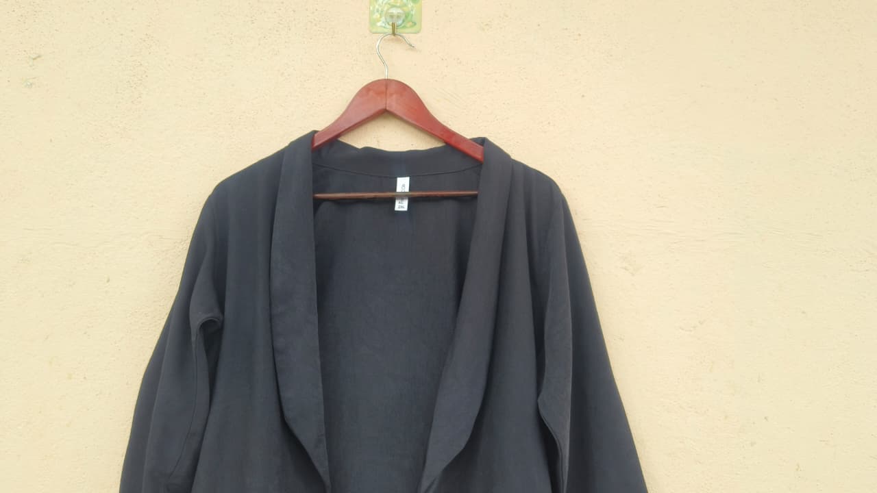 Classic Black Open-Front Blazer