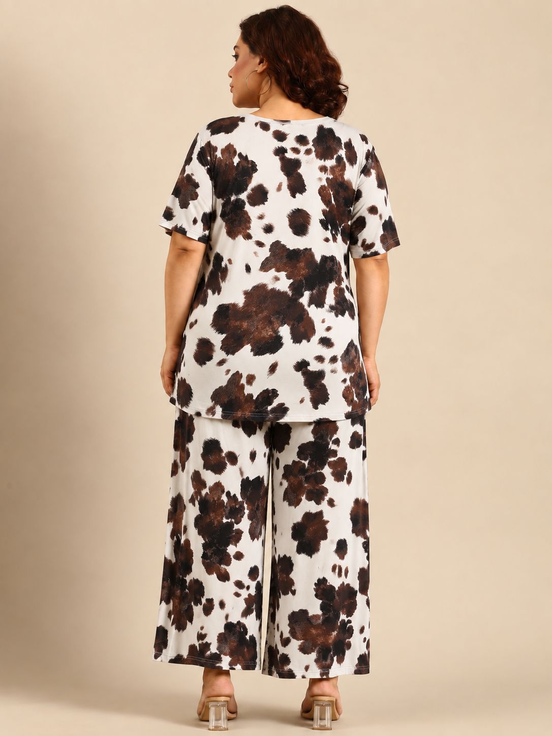 Brown Printed Co-ord Set (2 Piece)