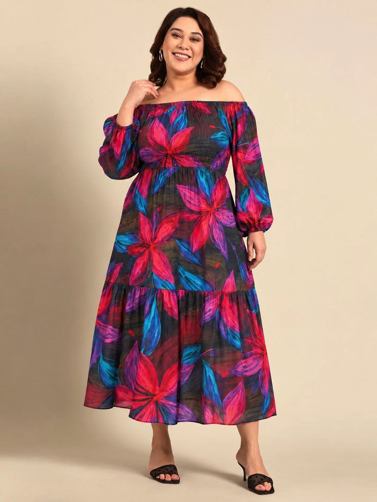 Bloom Floral Off-Shoulder Dress
