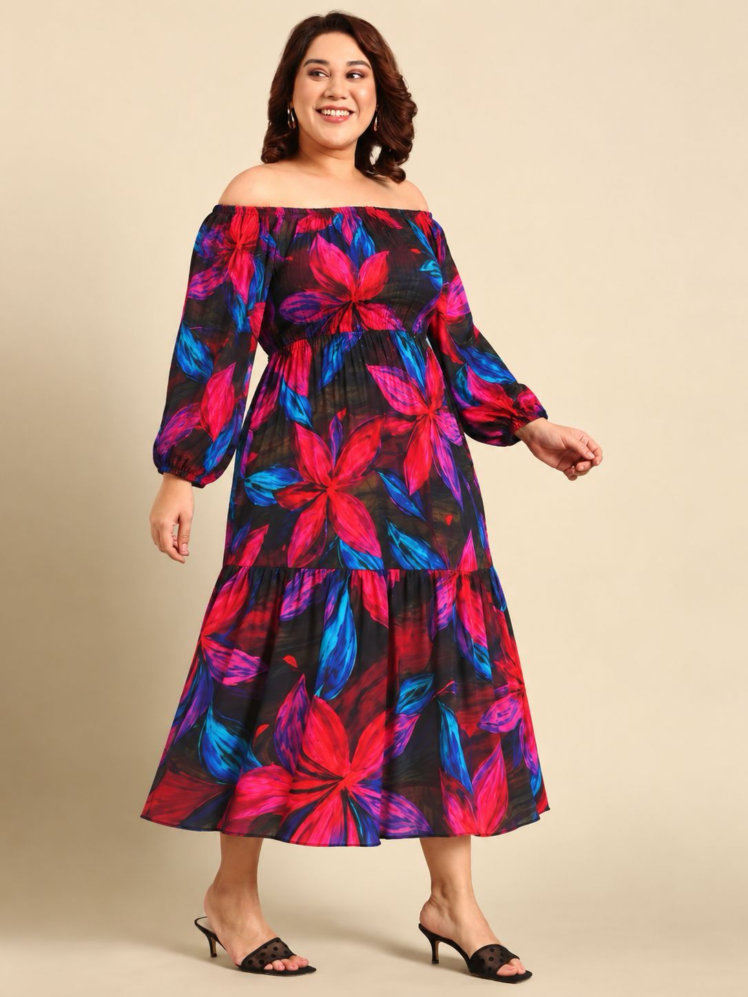 Bloom Floral Off-Shoulder Dress