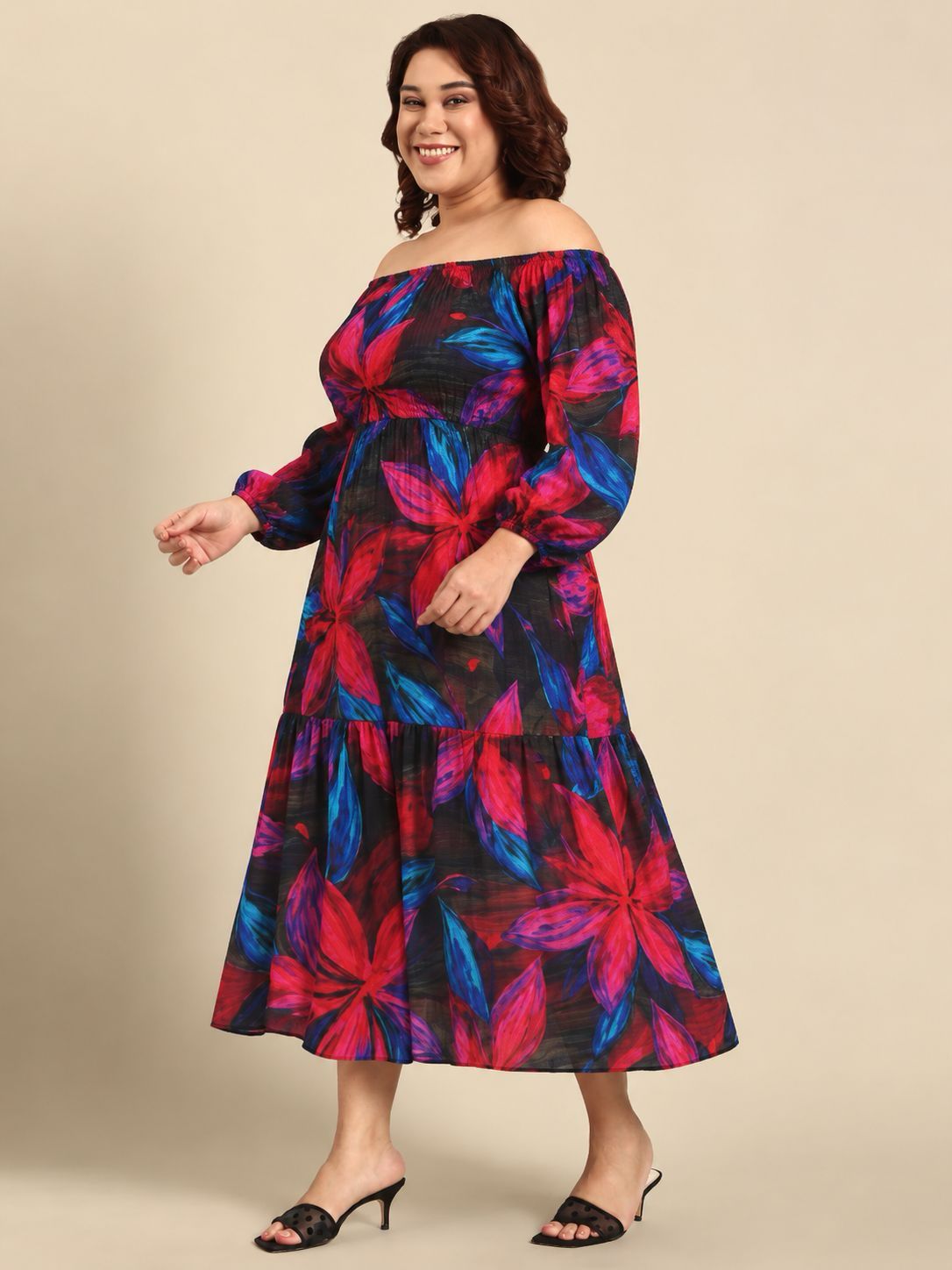 Bloom Floral Off-Shoulder Dress