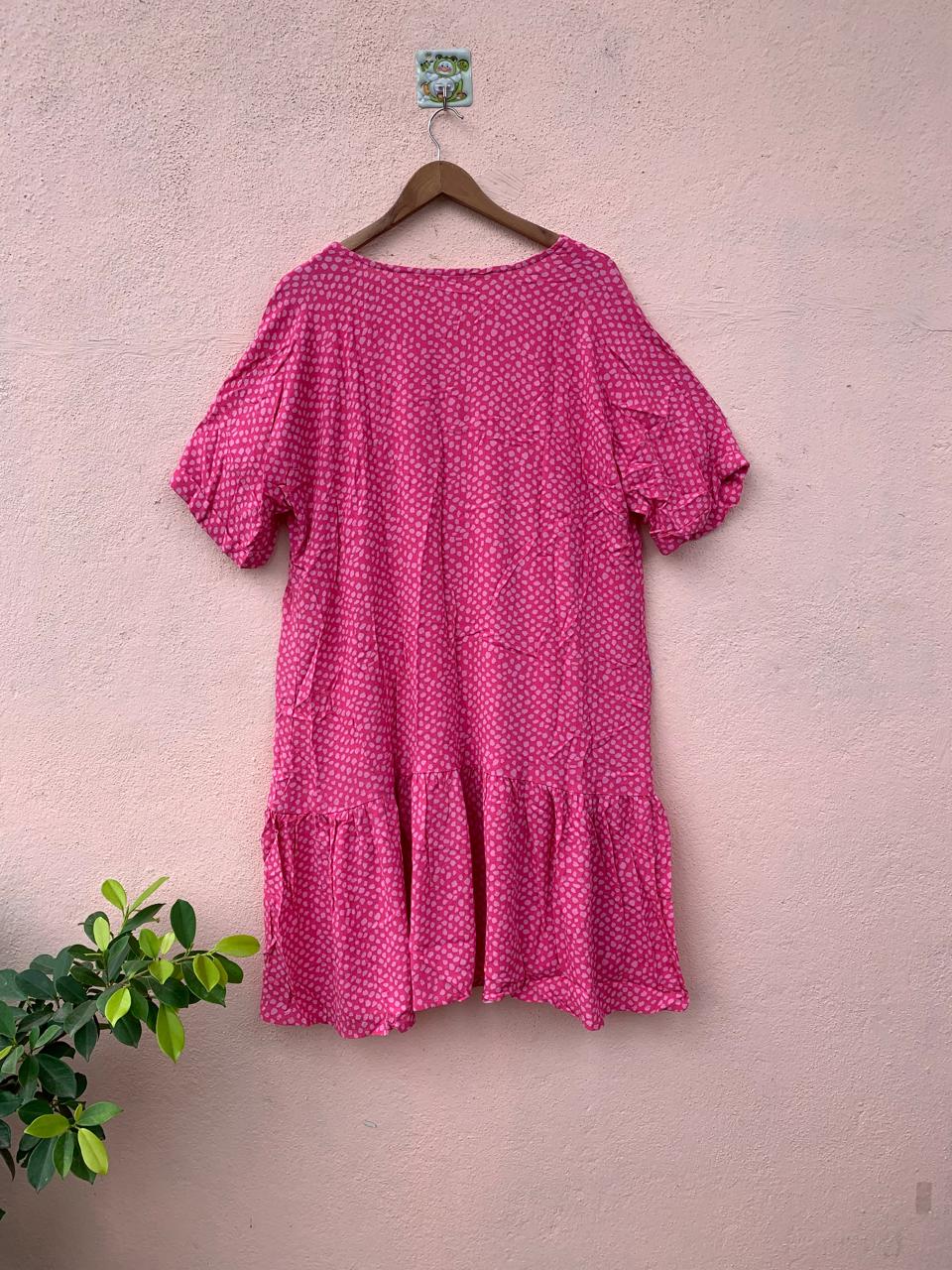 Pink Dotted Dress