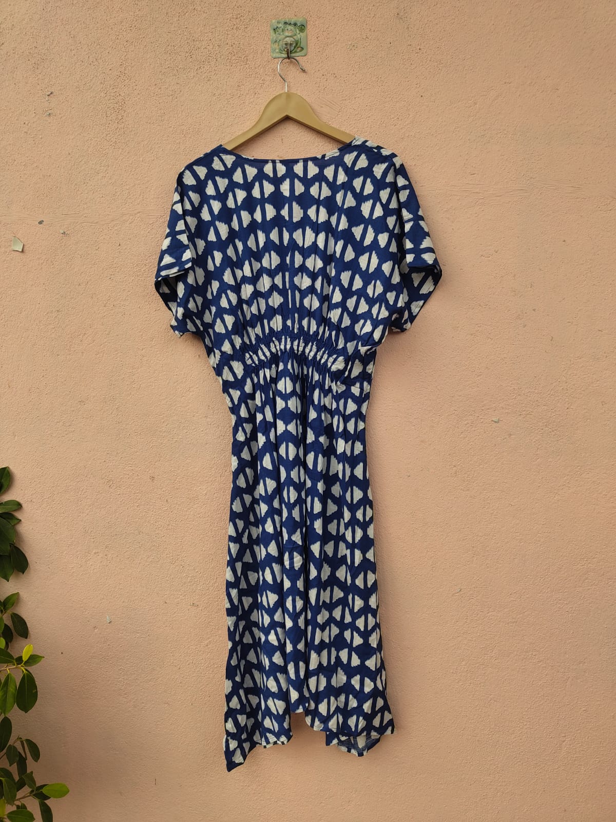 Blue Geometric Printed Dress