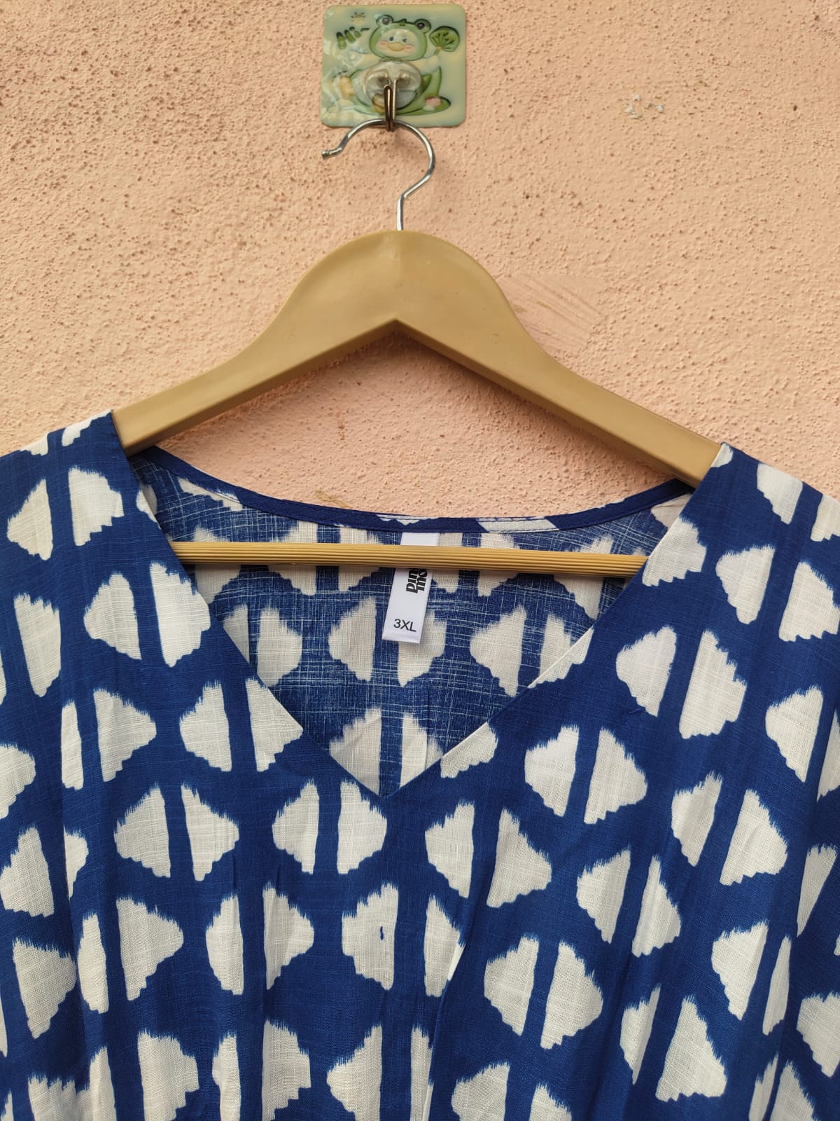 Blue Geometric Printed Dress