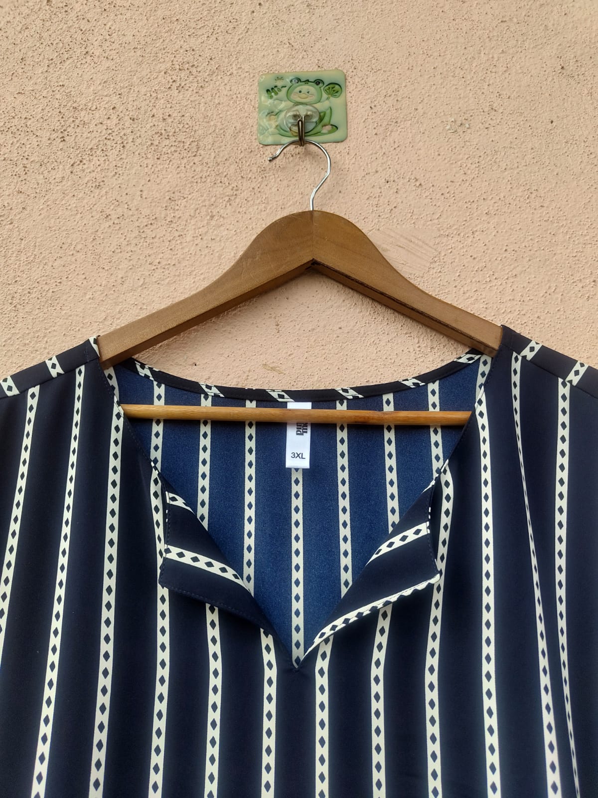 Navy Stripe Printed Dress
