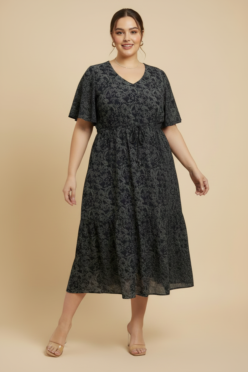 Black Printed Dress
