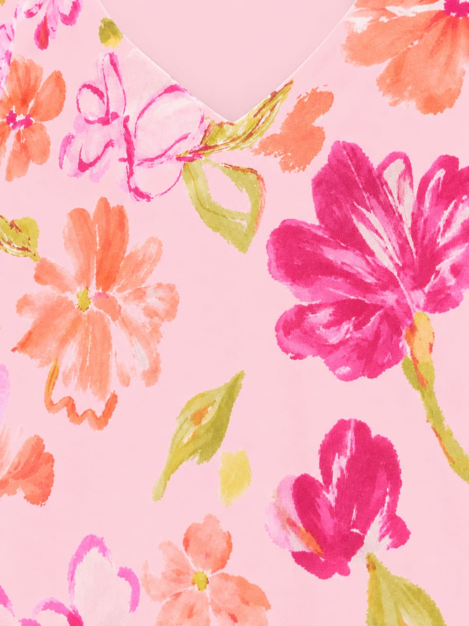 Light Pink Floral Fishcut Tunic