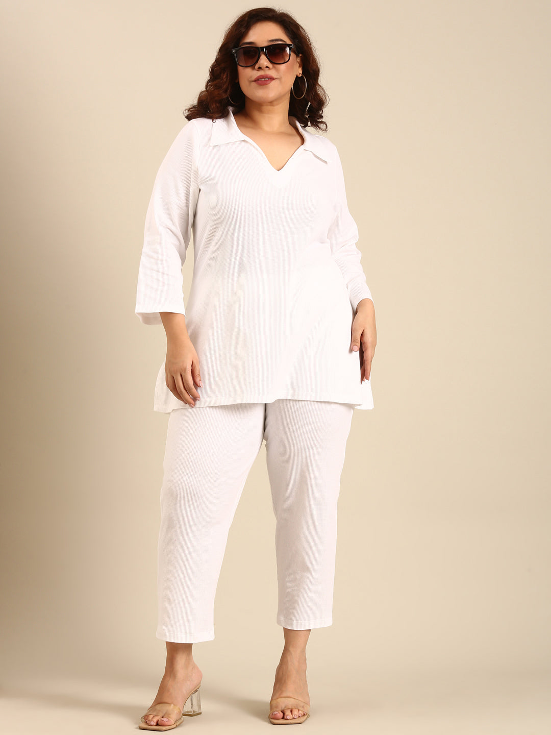 White Cotton Co-ord Set (2 piece)