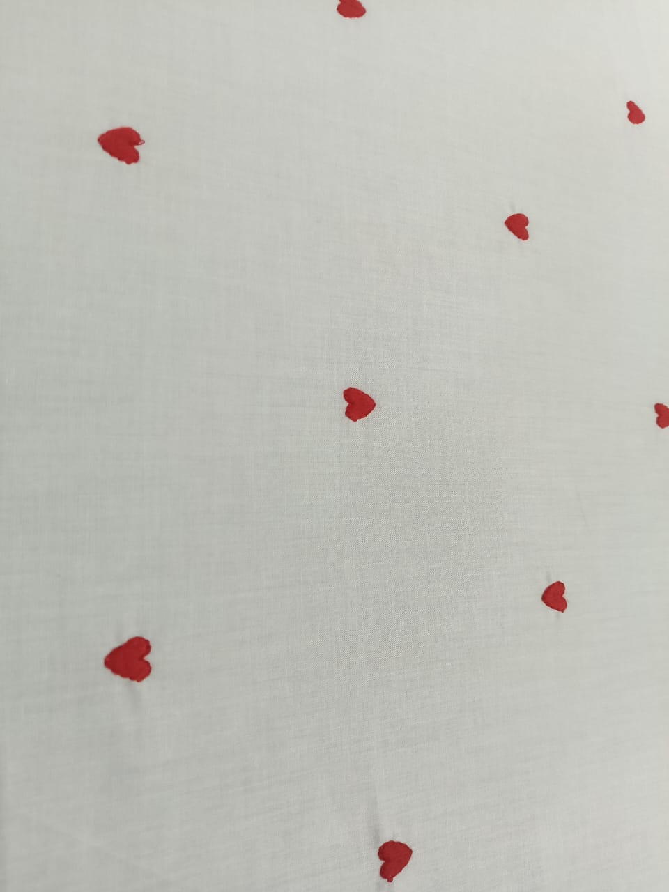 White Heart Embroidery Button-Down Shirt