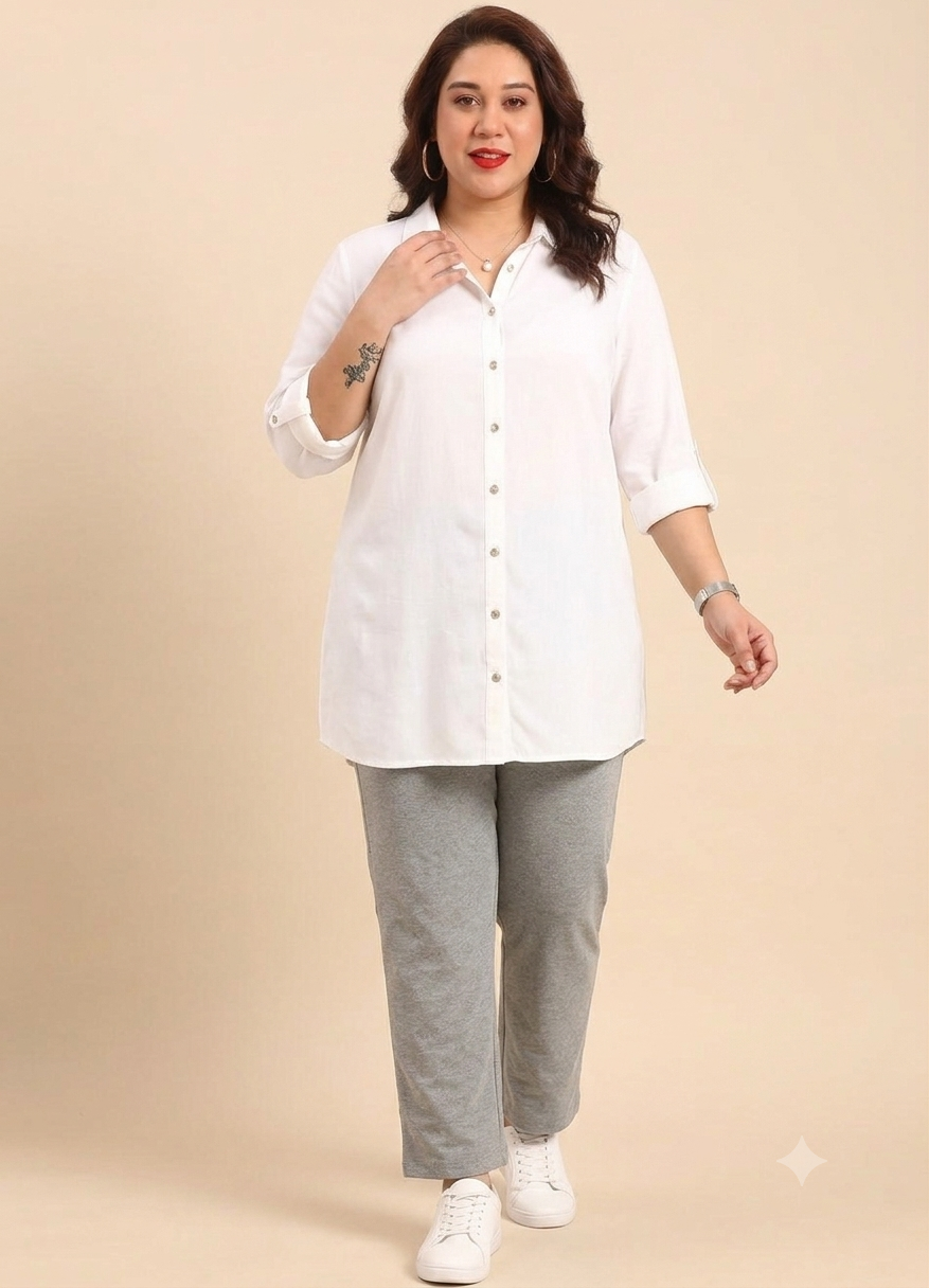 White Satin Shirt