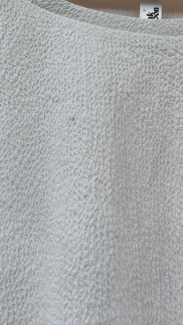 White Textured Knit Top