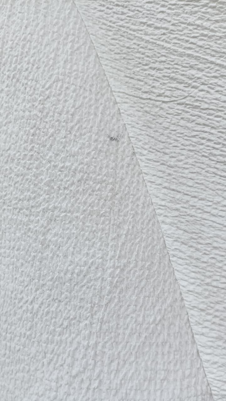 White Textured Knit Top