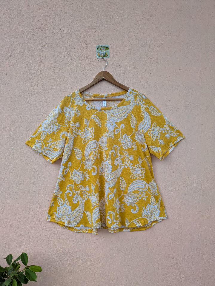 Yellow Printed Top