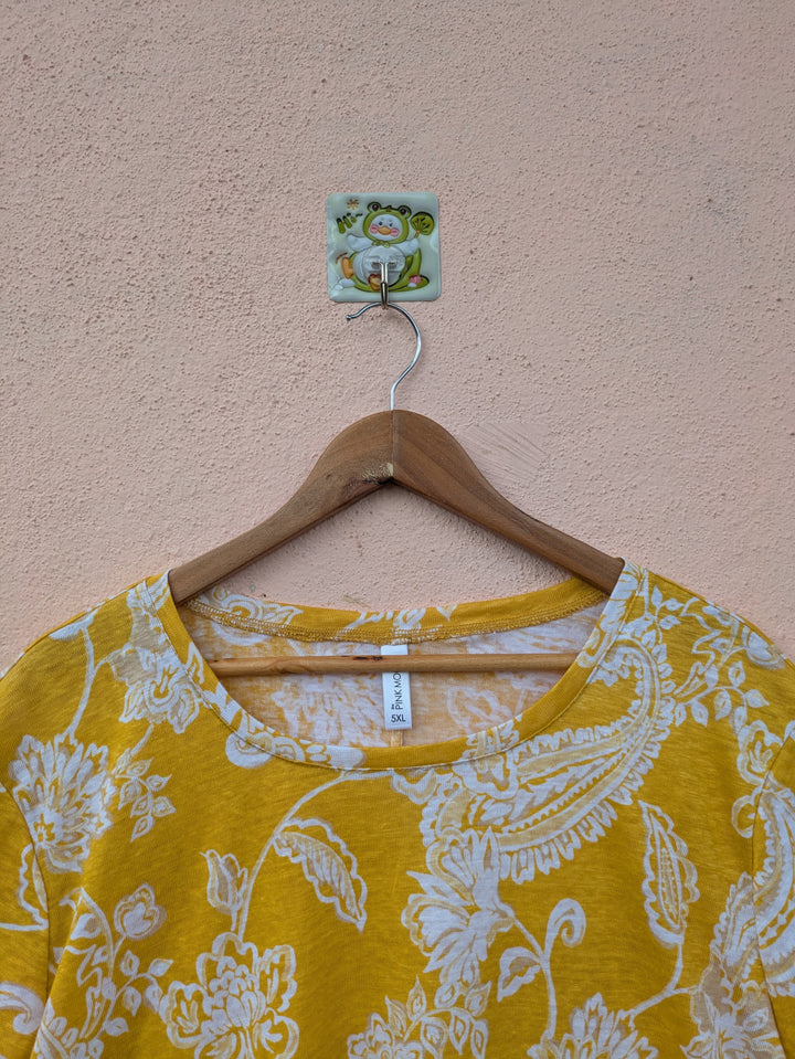 Yellow Printed Top