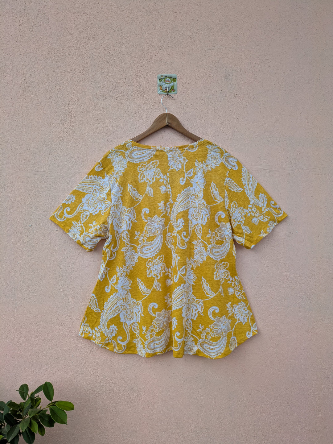 Yellow Printed Top
