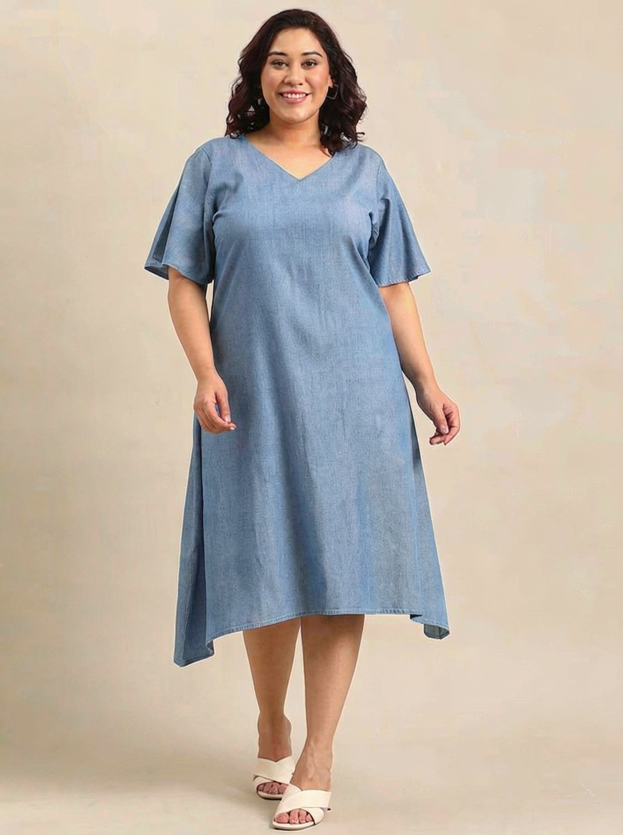 Classic Light Blue Denim Dress