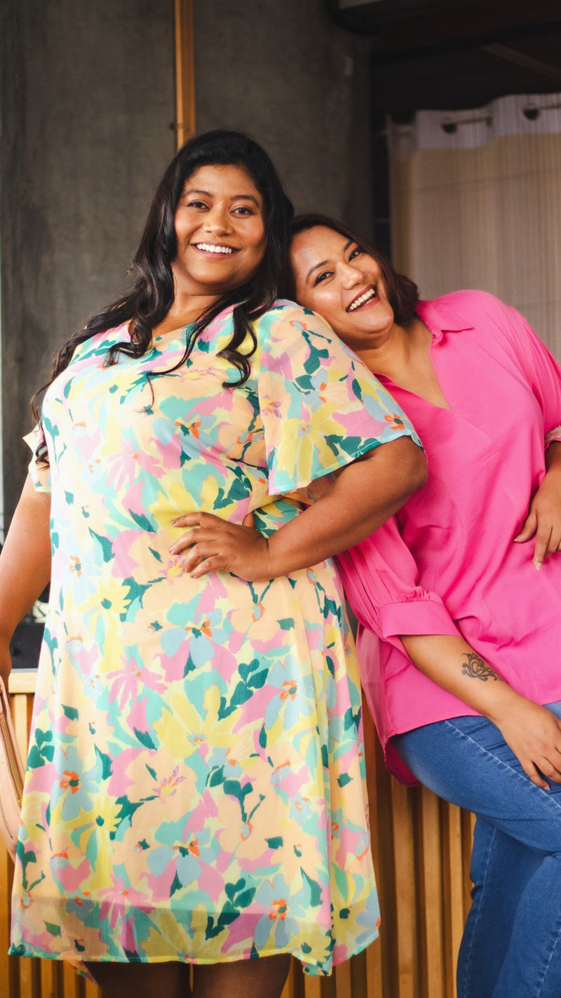 Plus Size Long T-shirts For Women - Half Sleeve - Pack of 2 (Denim Blue &  Pink) at Rs 1250.00, Long Top