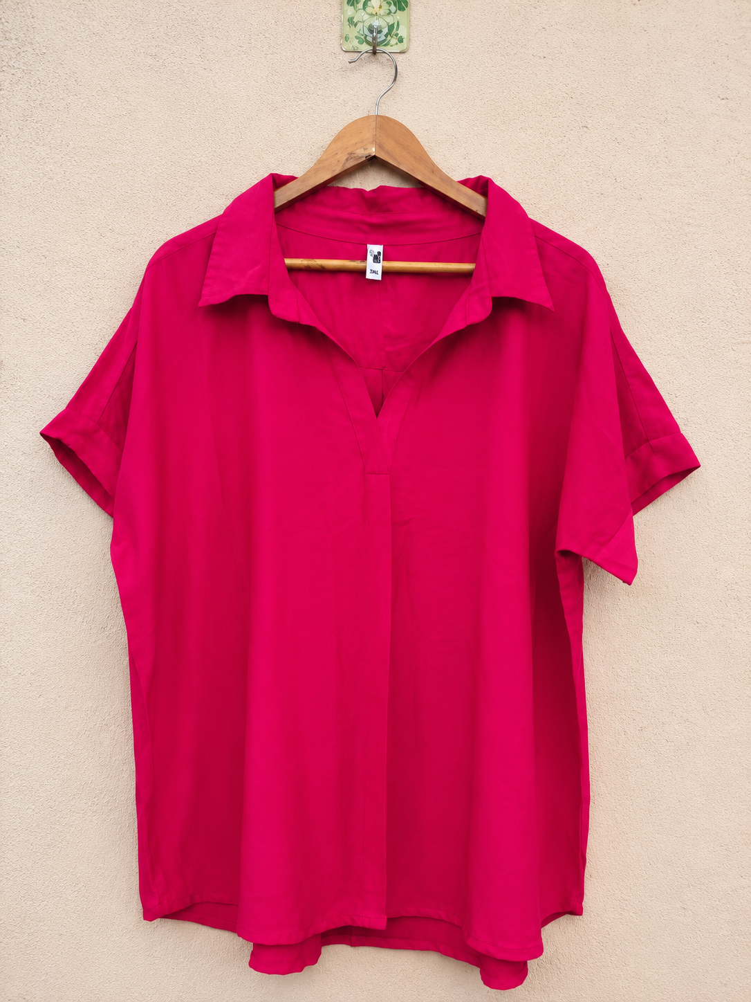 Pink Collar Neck Top