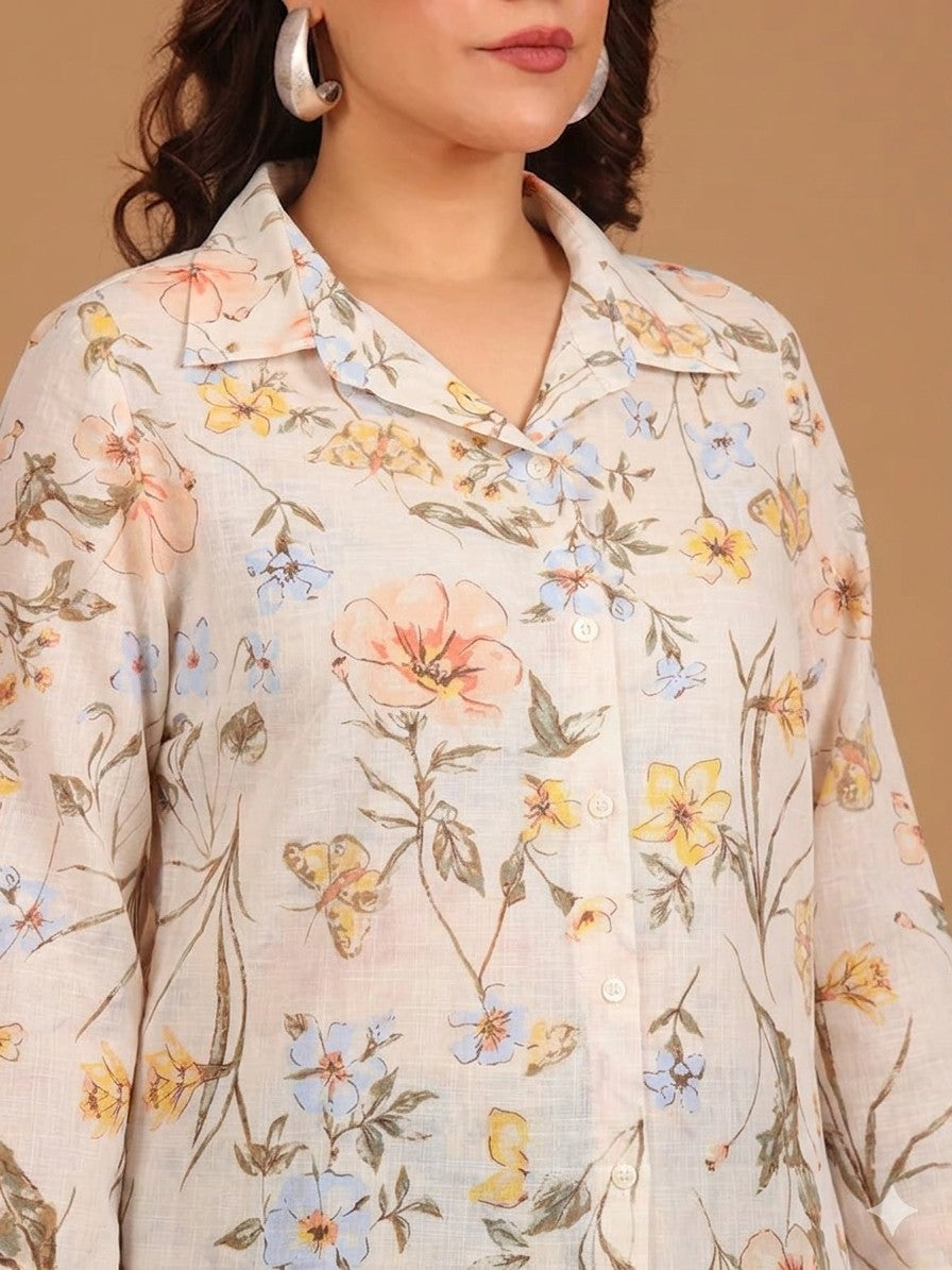 Floral Button-Down Shirt