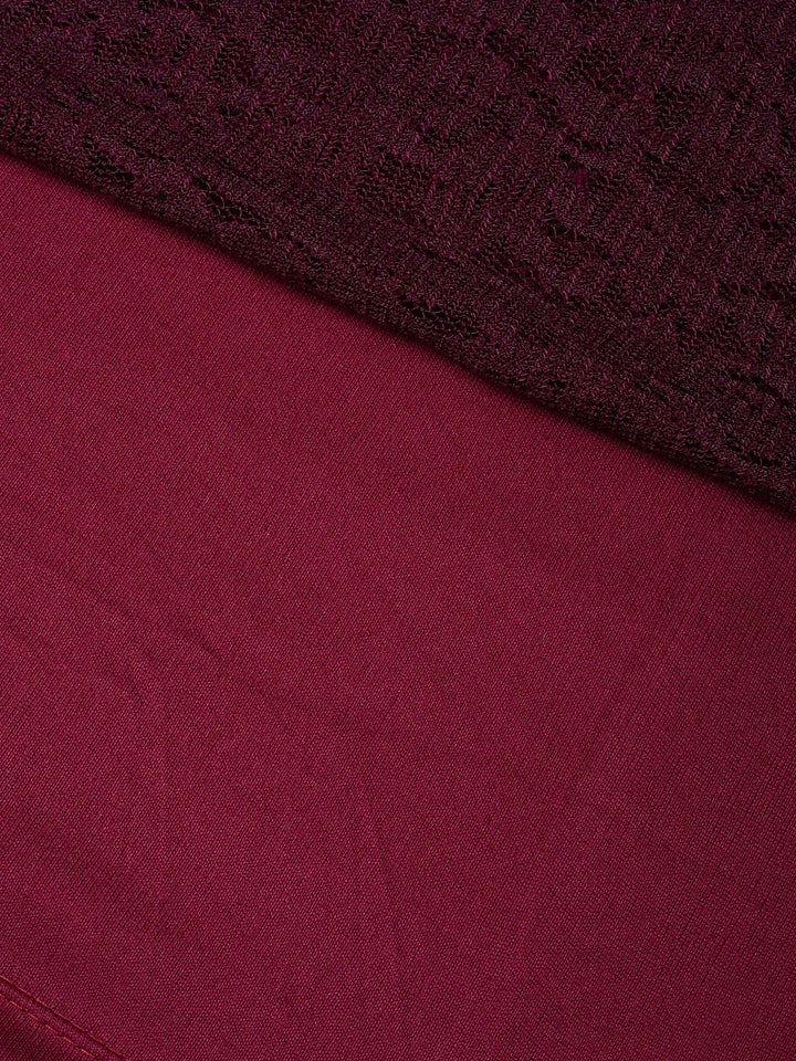 Wine Lace Dress
