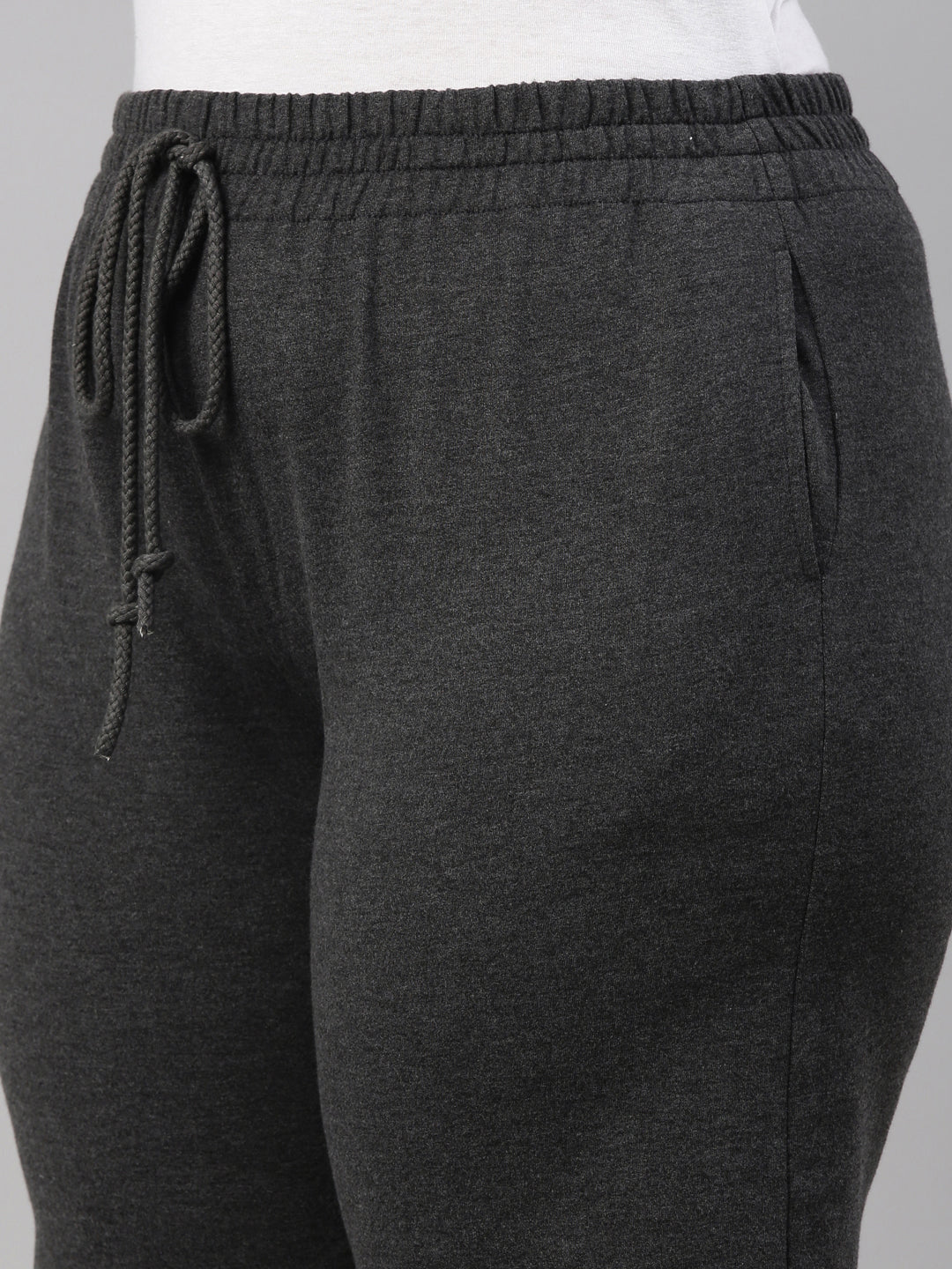 Knee Length Cotton Shorts - Charcoal Grey