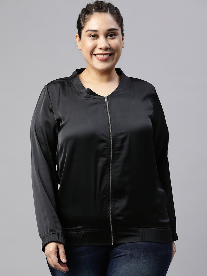 BLACK SATIN JACKET