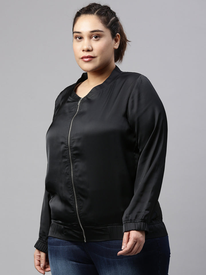BLACK SATIN JACKET