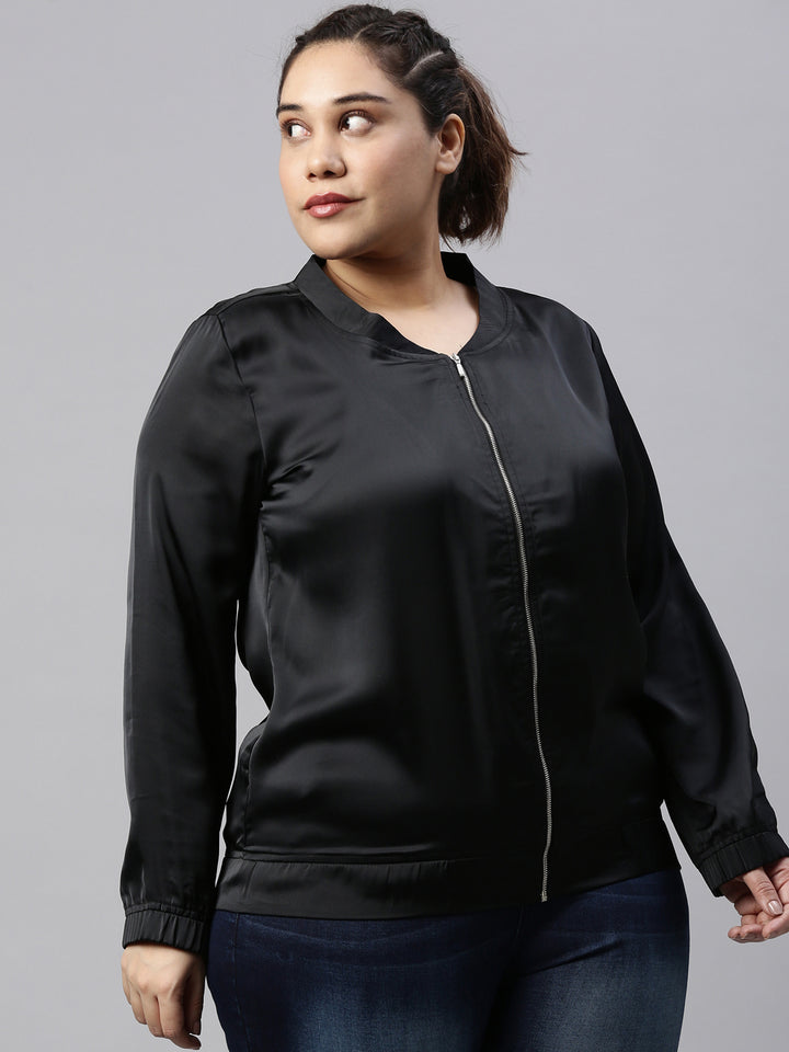 BLACK SATIN JACKET