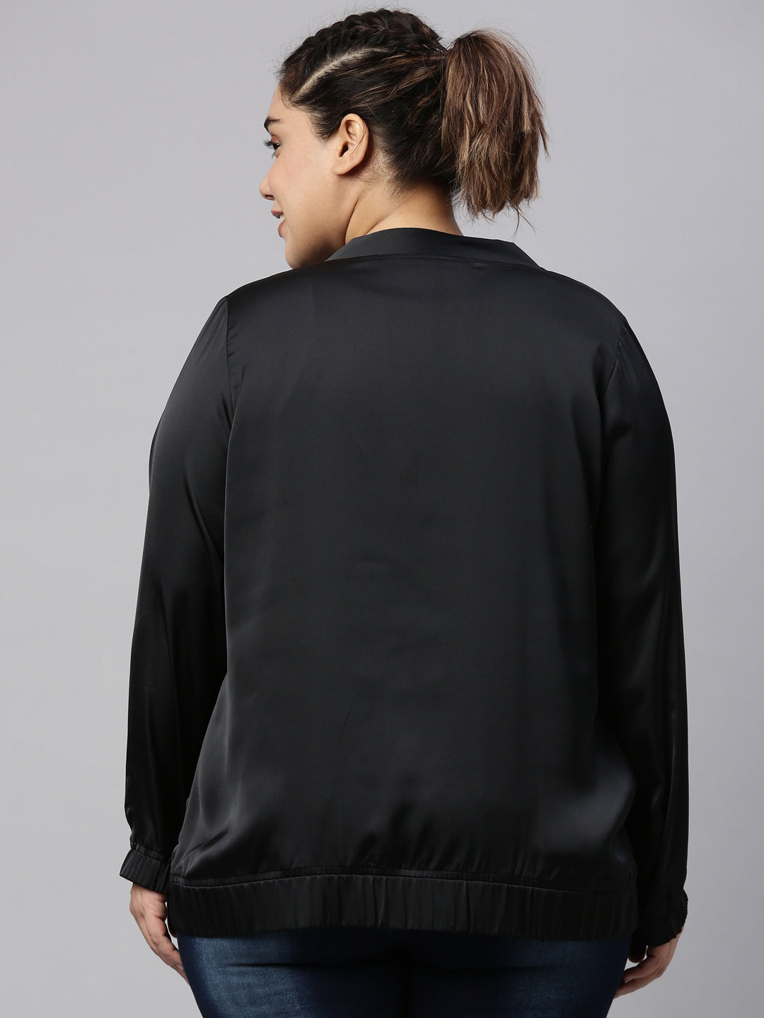BLACK SATIN JACKET