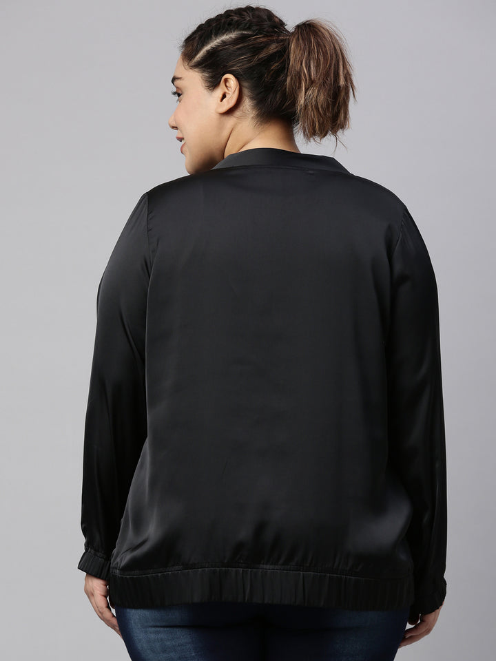 BLACK SATIN JACKET